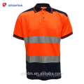 2018 Hohe Qualität Hallo Vis Shirt Zwei Farbe Polo Shirt Benutzerdefinierte Logo Gedruckt High Visibility Reflektierende T-shirt